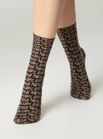 CONTE FANTASY Плотные носки с вывязанным рисунком «Love»