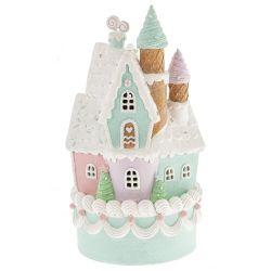 GAEM Фигурка декоративная с подсветкой "Домик-торт" (2хAA н/п), L18 W18 H35 см