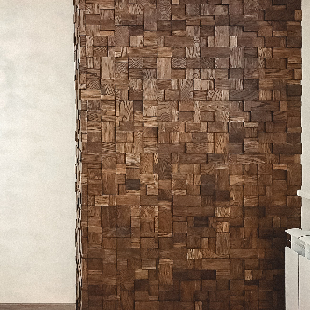 Деревянная мозаика для стен Wood Mosaic Хауз Дуб цвет венге