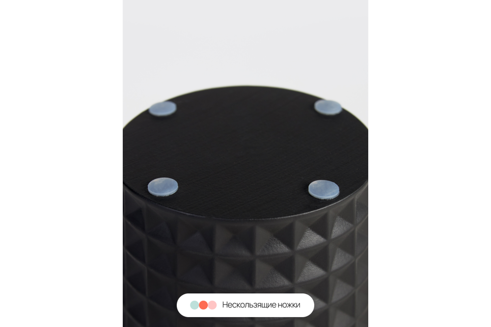 Набор аксессуаров для ванной Home One Waffle черный 4 пр.