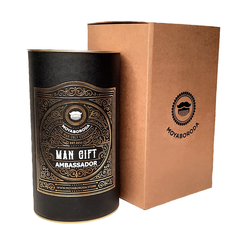 Набор для укладки волос/бороды MOYABORODA "HAIR №4" (Sea Salt Spray + POMADE 100ml + Щетка + Тубус)