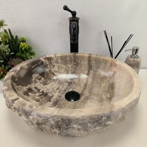Раковина из оникса Erozy Grey EO-62256 52*42*15 0093