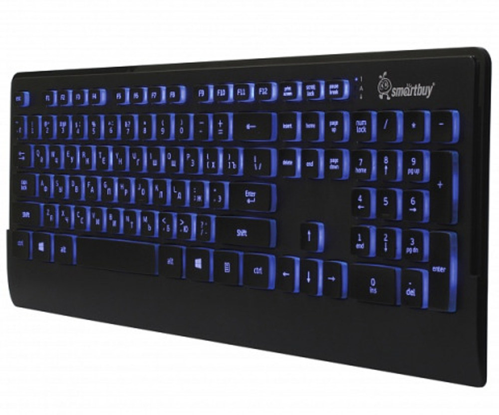 Клавиатура проводная SmartBuy 303 USB мультимедийная с подсветкой (черный) (SBK-303U-K)