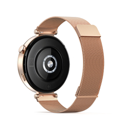 Ремешок из нержавеющей стали золотистого цвета от Dux Ducis для смарт часов Huawei watch GT4, GT5, GT5 Pro (18мм), серия Milanese Series (миланская петля)