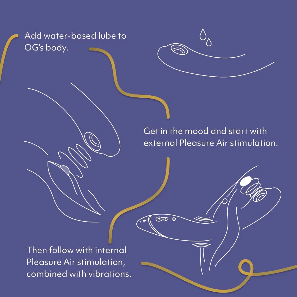 Стимулятор G-точки Womanizer OG c технологией Pleasure Air и вибрацией сиреневый