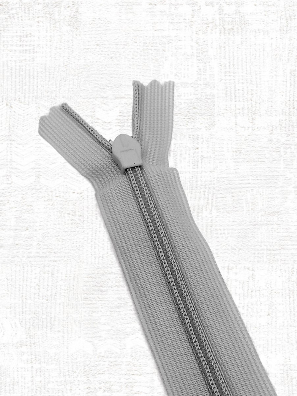 Молния потайная неразъемная, Т3 20 см (нейлон) цвет 154 бледно-серый
