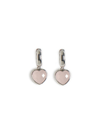 Серьги "Amour" silver с розовым кварцем