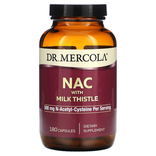 Dr. Mercola, NAC с расторопшей, 180 капсул