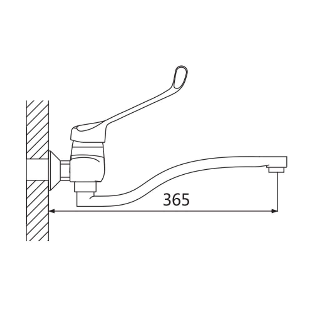 Настенный смеситель локтевой Oute T23 T2353