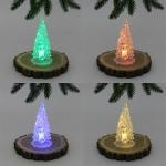 Сувенир с подсветкой «Кристальная ёлочка» 5,7*12,5 см (на батарейках 3 LR44)