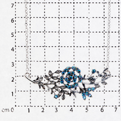 "Розалинта" колье в серебряном покрытии из коллекции "Хрустальный сад " от Jenavi с замком карабин
