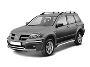 Багажники на крышу Mitsubishi Outlander I 2003-2005 на рейлинги
