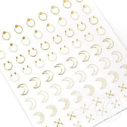 Наклейки металлизированные микс золото