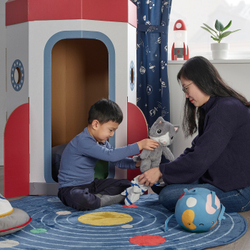 IKEA AFTONSPARV  (ИКЕА АФТОНСПАРВ)  -  Плюшевый космонавт в скафандре, кот, 28 см