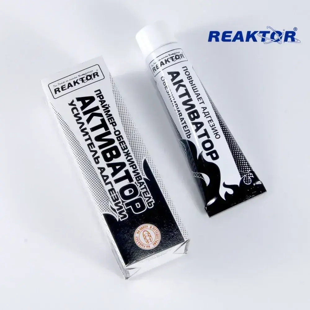 Активатор-обезжириватель клея ПВХ REAKTOR (улучшает адгезию, ускоряет полимеризацию) 30мл.