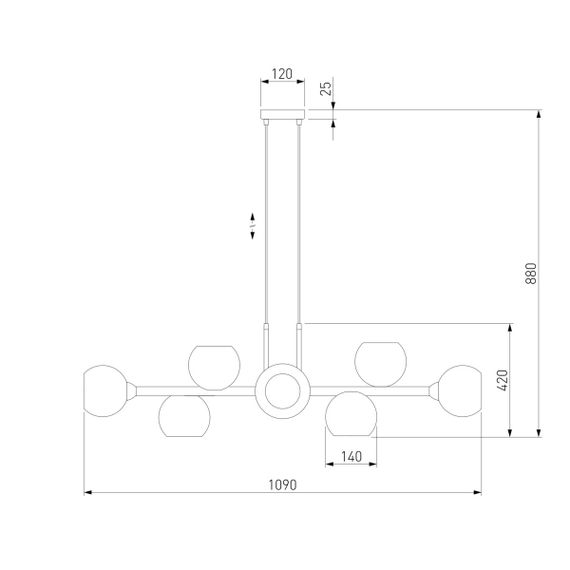 Подвесная люстра Eurosvet Roger 70113/8 дымчатый