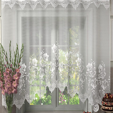 Занавеска "Л. Е616Р", цвет белый, на шторной ленте, Беларусь.