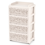 Комод 4-х секционный "Аура" широкий (слоновая кость)