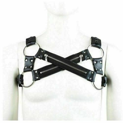 Мужская сбруя (портупея) черная Romeo Rossi