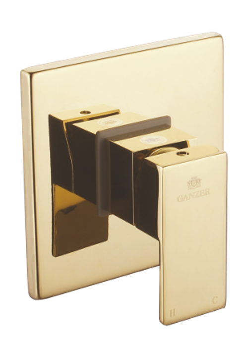 5103-E Смеситель встра. для душа КВАДРАТ (ЗОЛОТО) GANZER (10/1шт)