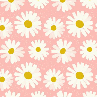 Ромашки полевые на розовом