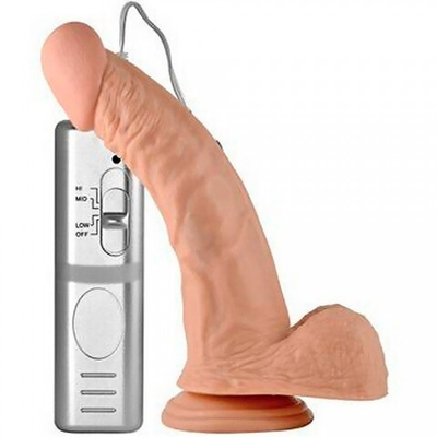 Вибратор на присоске к стене - 22 см.