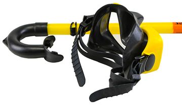 Набор маска+трубка детский от 4 до 16 лет Mares Security Lens черный/желтый