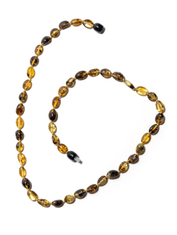 Бусы из янтаря натурального. Длина 45 см, бусины 8 на 5 мм. Янтарные бусы женские лечебные