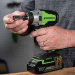 Аккумуляторный ударный винтоверт Greenworks GD24ID3,3802807, 24v, без АКБ и ЗУ