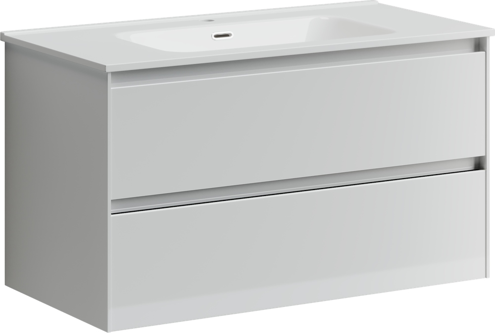 Тумба с раковиной Sancos Cento, 89 см., эмаль белый, CN90W