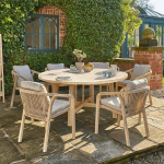 Стол деревянный обеденный Tagliamento Rimini Ø150, натуральный