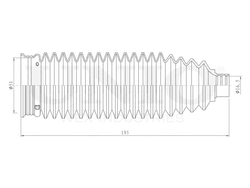 Пыльник рулевой рейки UNIO DUC-20006