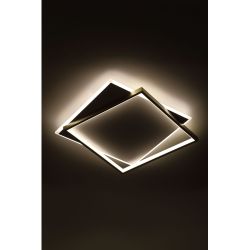 Светильник потолочный светодиодный ЭРА Модерн Lima CLL-1-82 3K-6,5K RC WH+GD с ДУ белый-золото | Светильники SPB-6 с ДУ