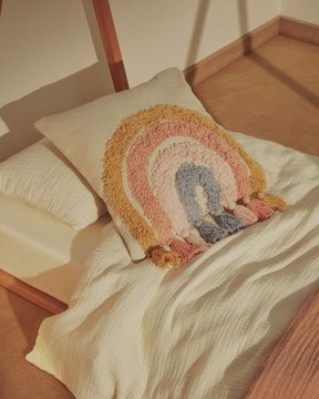 Чехол для подушки Tadea 100% хлопок разноцветная радуга 45 x 45 см