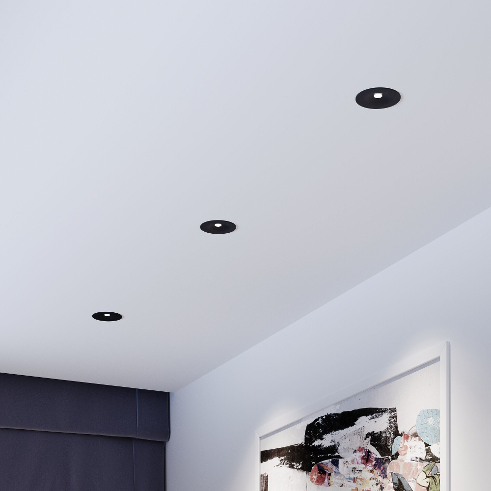 Светильник встраиваемый светодиодный Binnie 12W 4000K черный 15275/LED