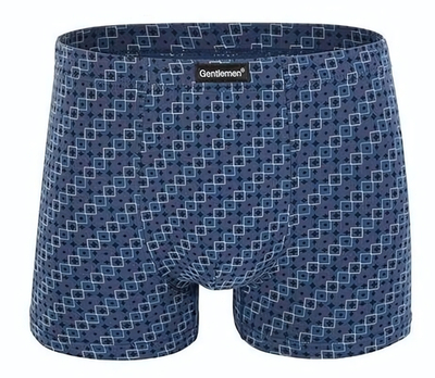 Мужские боксеры с геометрическим рисунком (Размер: XXL) (Цвет: синий)