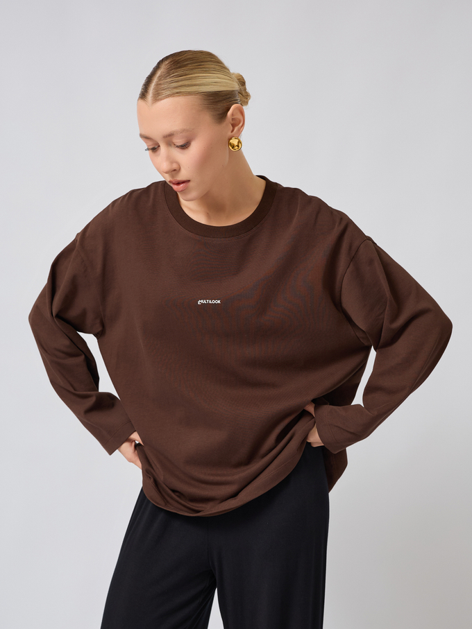 Лонгслив оверсайз из 100% хлопка