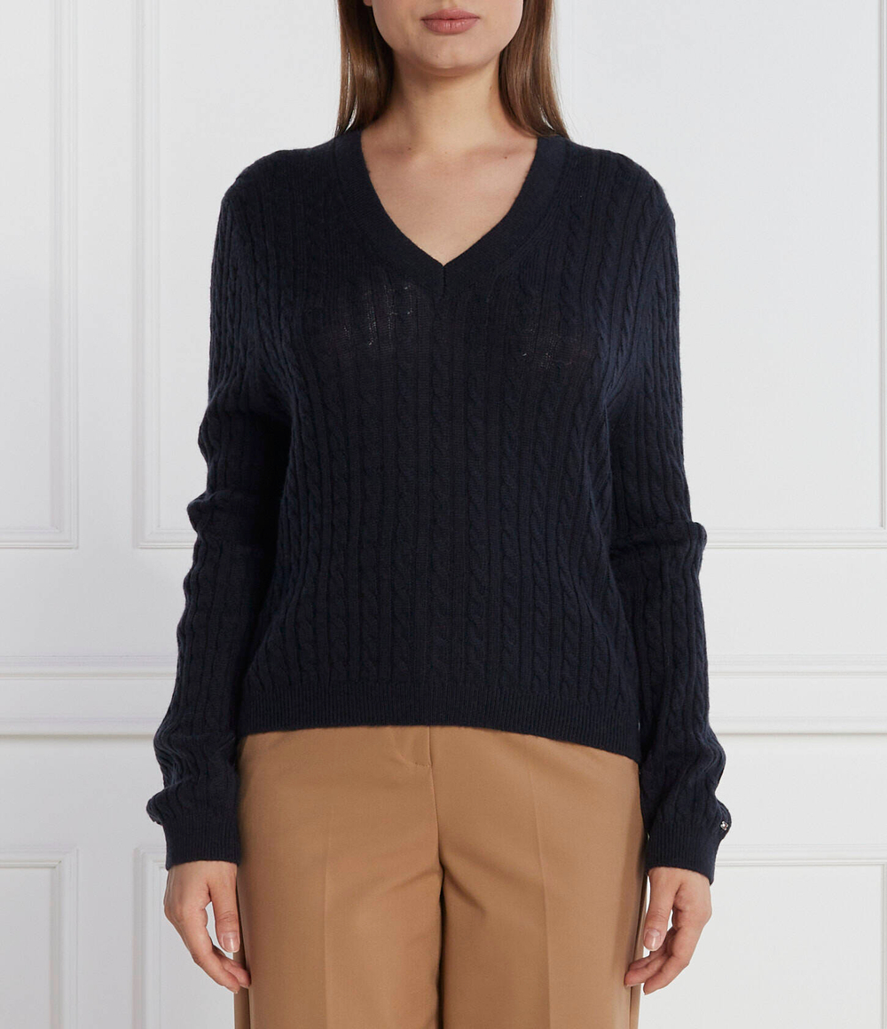 Хлопковый свитер soft cable Tommy Hilfiger - темно-синий(WW0WW39887)