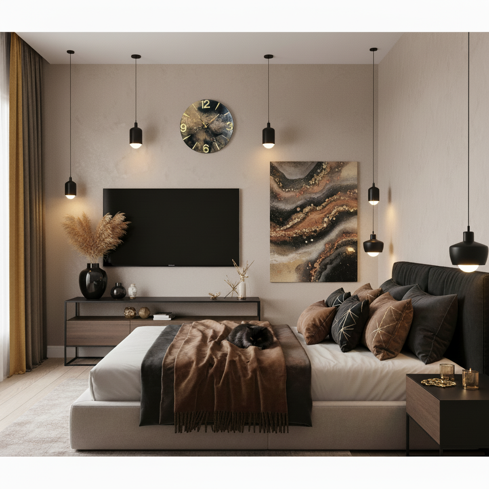 Настенные часы из эпоксидной смолы 30 см — космос в вашем интерьере 🌌✨