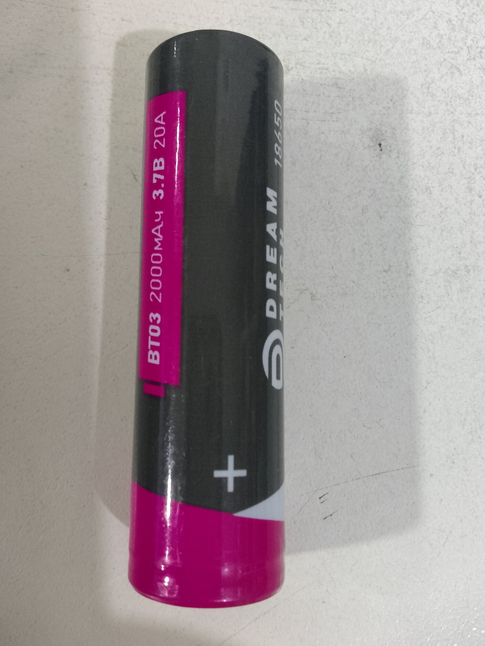 Аккумулятор 18650 (3,7V, 2000 mAh) DREAM ТЕХПАК BT03 SH-1 промышленный