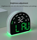 Часы-будильник настольные LED 5522 black