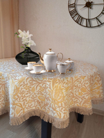 Гобеленовая скатерть Золотая лирика D 160 см