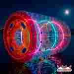 Водная труба аттракцион «Огненный цилиндр», трёхместный, ПВХ, 2,4×2,2×2,2 м