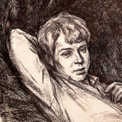 Лянглебен М. В. Портрет Сергея Есенина. Автолитография. 1964 г.