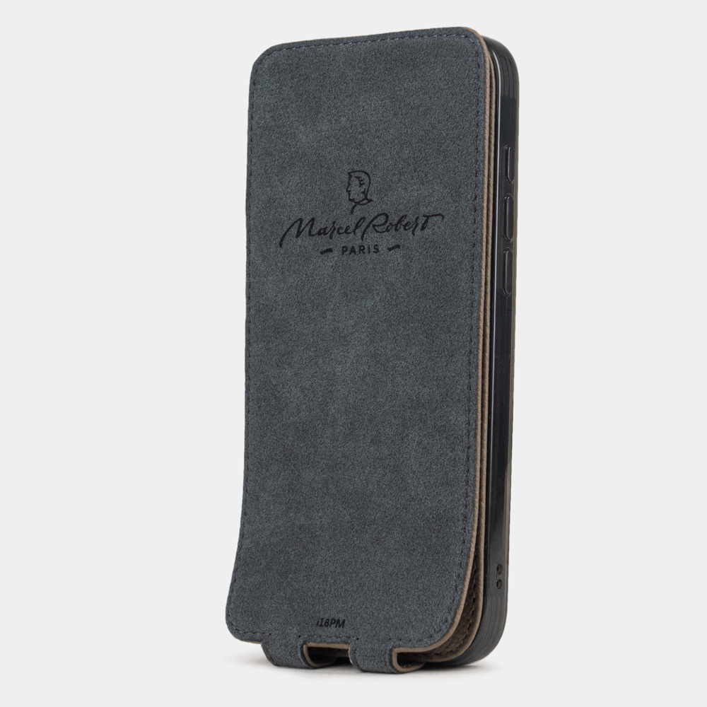 Чехол iPhone 16 Pro Max натуральная кожа сафьяно, бежевого цвета