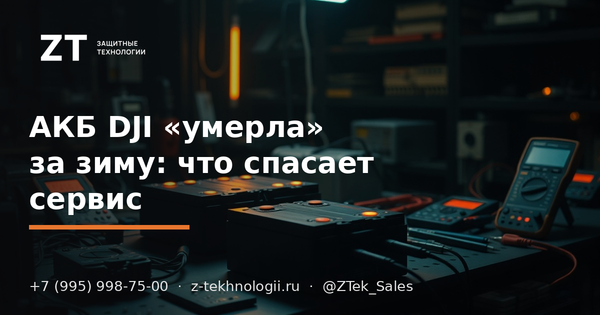 АКБ DJI «умерла» за зиму: что реально спасает сервис АКБ DJI «умерла» за зиму: что реально спасает сервис