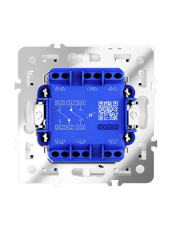 Переключатель проходной 2-кл. СП S70 10А с подсветкой механизм кашемир Voltum VLS020403