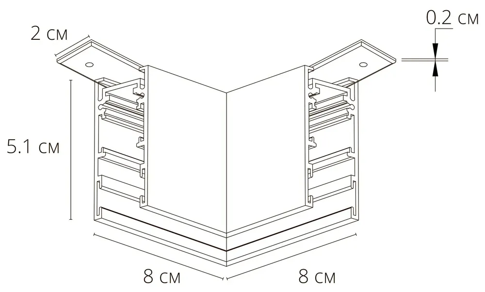 Коннектор угловой для магнитного шинопровода Arte Lamp EXPERT-ACCESSORIES