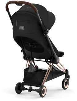 Прогулочная коляска Cybex Coya Sepia Black с дождевиком и бампером/Rosegold