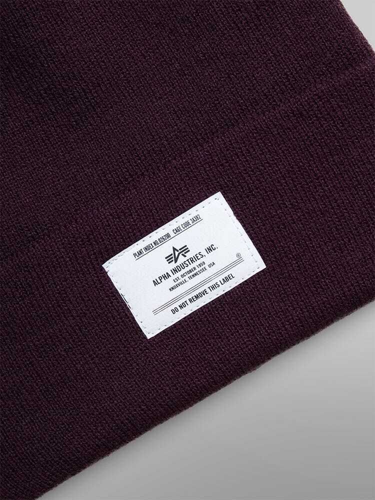 Шапка Alpha Industries Essential Beanie Бордовая